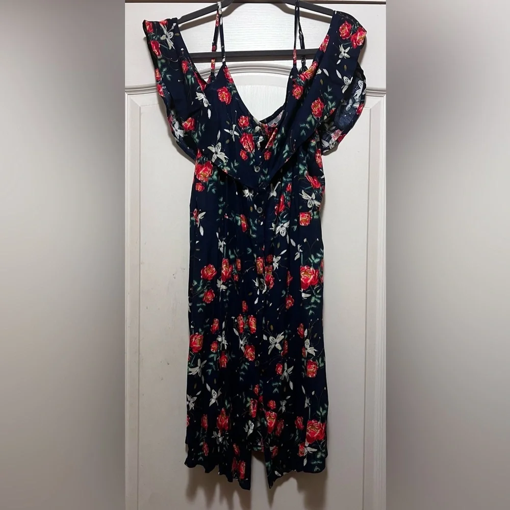 ROXY
Juniors' Hot Spring Streets Cold-Shoulder Dress, size XL. - Picture 2 of 8